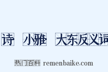 诗·小雅·大东反义词是什么意思的图片